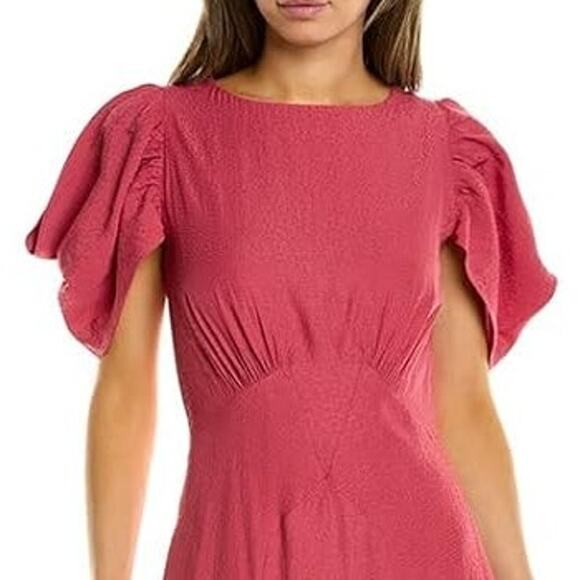 Ted Baker Rose Midi Dress with Tulip Sleeves - Picture 7 of 16